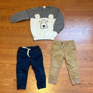 Toddler Boys Sweater & Jogger Bundle